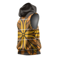 Old Gold Khotso Mojalefa Poone Sleeveless Hoodie Basotho Khotso Blanket Inspired
