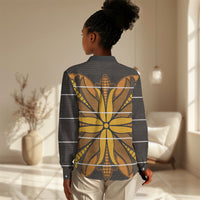 Old Gold Khotso Mojalefa Poone Women Casual Shirt Basotho Khotso Blanket Inspired