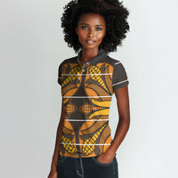 Old Gold Khotso Mojalefa Poone Women Polo Shirt Basotho Khotso Blanket Inspired