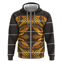 Old Gold Khotso Mojalefa Poone Zip Hoodie Basotho Khotso Blanket Inspired