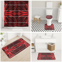 Scarlet Red Khotso Mojalefa Poone Bathroom Set Basotho Khotso Blanket Inspired
