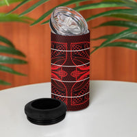 Scarlet Red Khotso Mojalefa Poone 4 in 1 Can Cooler Tumbler Basotho Khotso Blanket Inspired