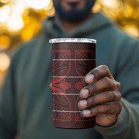 Scarlet Red Khotso Mojalefa Poone 4 in 1 Can Cooler Tumbler Basotho Khotso Blanket Inspired