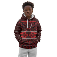 Scarlet Red Khotso Mojalefa Poone Kid Hoodie Basotho Khotso Blanket Inspired