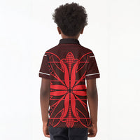 Scarlet Red Khotso Mojalefa Poone Kid Polo Shirt Basotho Khotso Blanket Inspired