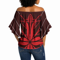 Scarlet Red Khotso Mojalefa Poone Off Shoulder Wrap Waist Top Basotho Khotso Blanket Inspired