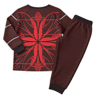 Scarlet Red Khotso Mojalefa Poone Christmas Pajama Set Basotho Khotso Blanket Inspired