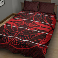 Scarlet Red Khotso Mojalefa Poone Quilt Bed Set Basotho Khotso Blanket Inspired