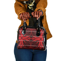 Scarlet Red Khotso Mojalefa Poone Shoulder Handbag Basotho Khotso Blanket Inspired