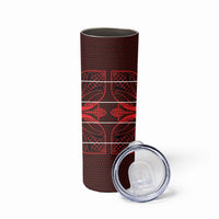 Scarlet Red Khotso Mojalefa Poone Skinny Tumbler Basotho Khotso Blanket Inspired