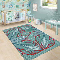 Turquoise Khotso Mojalefa Poone Area Rug Basotho Khotso Blanket Inspired