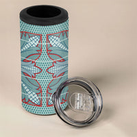 Turquoise Khotso Mojalefa Poone 4 in 1 Can Cooler Tumbler Basotho Khotso Blanket Inspired