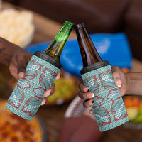 Turquoise Khotso Mojalefa Poone 4 in 1 Can Cooler Tumbler Basotho Khotso Blanket Inspired