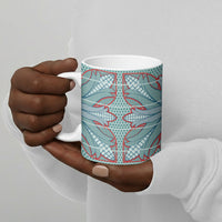 Turquoise Khotso Mojalefa Poone Ceramic Mug Basotho Khotso Blanket Inspired