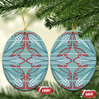 Turquoise Khotso Mojalefa Poone Ceramic Ornament Basotho Khotso Blanket Inspired