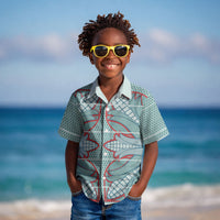 Turquoise Khotso Mojalefa Poone Kid Hawaiian Shirt Basotho Khotso Blanket Inspired