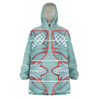 Turquoise Khotso Mojalefa Poone Kid Wearable Blanket Hoodie Basotho Khotso Blanket Inspired