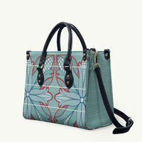 Turquoise Khotso Mojalefa Poone Leather Bag Basotho Khotso Blanket Inspired