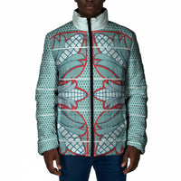 Turquoise Khotso Mojalefa Poone Padded Jacket Basotho Khotso Blanket Inspired