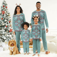 Turquoise Khotso Mojalefa Poone Christmas Pajama Set Basotho Khotso Blanket Inspired