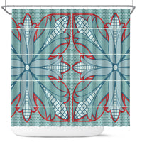 Turquoise Khotso Mojalefa Poone Shower Curtain Basotho Khotso Blanket Inspired
