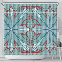 Turquoise Khotso Mojalefa Poone Shower Curtain Basotho Khotso Blanket Inspired