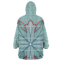 Turquoise Khotso Mojalefa Poone Wearable Blanket Hoodie Basotho Khotso Blanket Inspired