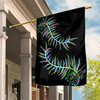 New Zealand Garden Flag Aotearoa Silver Fern Mixed Papua Shell Green Vibe - Wonder Print Shop
