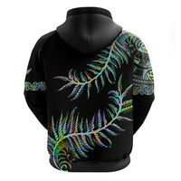 New Zealand Hoodie Aotearoa Silver Fern Mixed Papua Shell Green Vibe - Wonder Print Shop