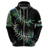 New Zealand Hoodie Aotearoa Silver Fern Mixed Papua Shell Green Vibe - Wonder Print Shop