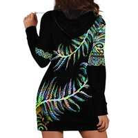 New Zealand Hoodie Dress Aotearoa Silver Fern Mixed Papua Shell Green Vibe - Wonder Print Shop