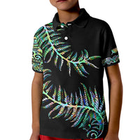 New Zealand Kid Polo Shirt Aotearoa Silver Fern Mixed Papua Shell Green Vibe - Wonder Print Shop