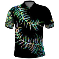 New Zealand Polo Shirt Aotearoa Silver Fern Mixed Papua Shell Green Vibe - Wonder Print Shop