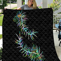 New Zealand Quilt Aotearoa Silver Fern Mixed Papua Shell Green Vibe - Wonder Print Shop