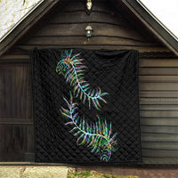 New Zealand Quilt Aotearoa Silver Fern Mixed Papua Shell Green Vibe - Wonder Print Shop