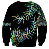 New Zealand Sweatshirt Aotearoa Silver Fern Mixed Papua Shell Green Vibe - Wonder Print Shop