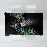 New Zealand Tablecloth Aotearoa Silver Fern Mixed Papua Shell Green Vibe - Wonder Print Shop