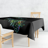New Zealand Tablecloth Aotearoa Silver Fern Mixed Papua Shell Green Vibe - Wonder Print Shop