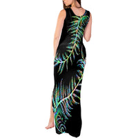 New Zealand Tank Maxi Dress Aotearoa Silver Fern Mixed Papua Shell Green Vibe - Wonder Print Shop