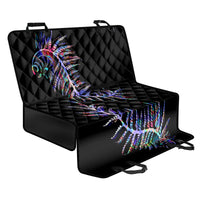 New Zealand Back Car Seat Cover Aotearoa Silver Fern Mixed Papua Shell Purple Vibe LT9 - Wonder Print Shop