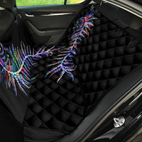 New Zealand Back Car Seat Cover Aotearoa Silver Fern Mixed Papua Shell Purple Vibe LT9 - Wonder Print Shop
