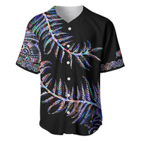 New Zealand Baseball Jersey Aotearoa Silver Fern Mixed Papua Shell Purple Vibe LT9 - Wonder Print Shop