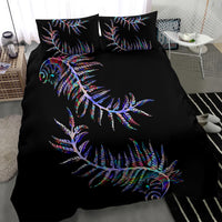 New Zealand Bedding Set Aotearoa Silver Fern Mixed Papua Shell Purple Vibe LT9 - Wonder Print Shop