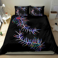 New Zealand Bedding Set Aotearoa Silver Fern Mixed Papua Shell Purple Vibe LT9 - Wonder Print Shop