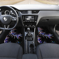New Zealand Car Mats Aotearoa Silver Fern Mixed Papua Shell Purple Vibe LT9 - Wonder Print Shop