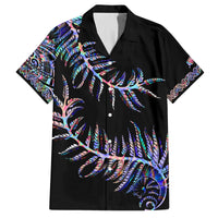 New Zealand Family Matching Long Sleeve Bodycon Dress and Hawaiian Shirt Aotearoa Silver Fern Mixed Papua Shell Purple Vibe LT9 - Wonder Print Shop
