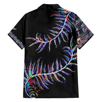 New Zealand Family Matching Puletasi Dress and Hawaiian Shirt Aotearoa Silver Fern Mixed Papua Shell Purple Vibe - Wonder Print Shop