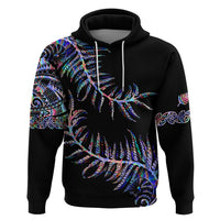 New Zealand Hoodie Aotearoa Silver Fern Mixed Papua Shell Purple Vibe - Wonder Print Shop