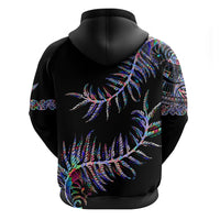 New Zealand Hoodie Aotearoa Silver Fern Mixed Papua Shell Purple Vibe - Wonder Print Shop