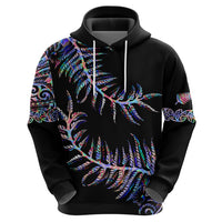 New Zealand Hoodie Aotearoa Silver Fern Mixed Papua Shell Purple Vibe - Wonder Print Shop